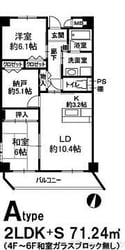 グレンエデン北谷の物件間取画像